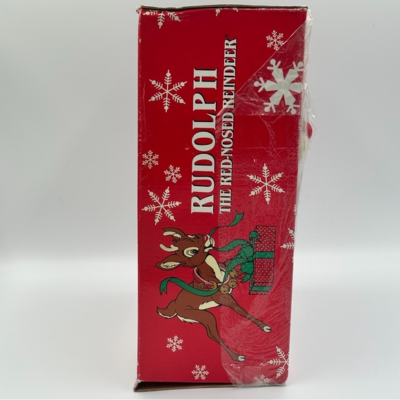 Applause Rudolph The Red Nosed Reindeer Plush Christmas 10in Damaged Box Vintage - Picture 5 of 11